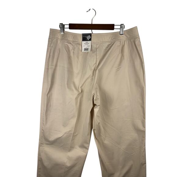 George Woman 16W City Chic Fruit Khaki Cream Wide Leg Trousers Business Casual - Picture 3 of 9